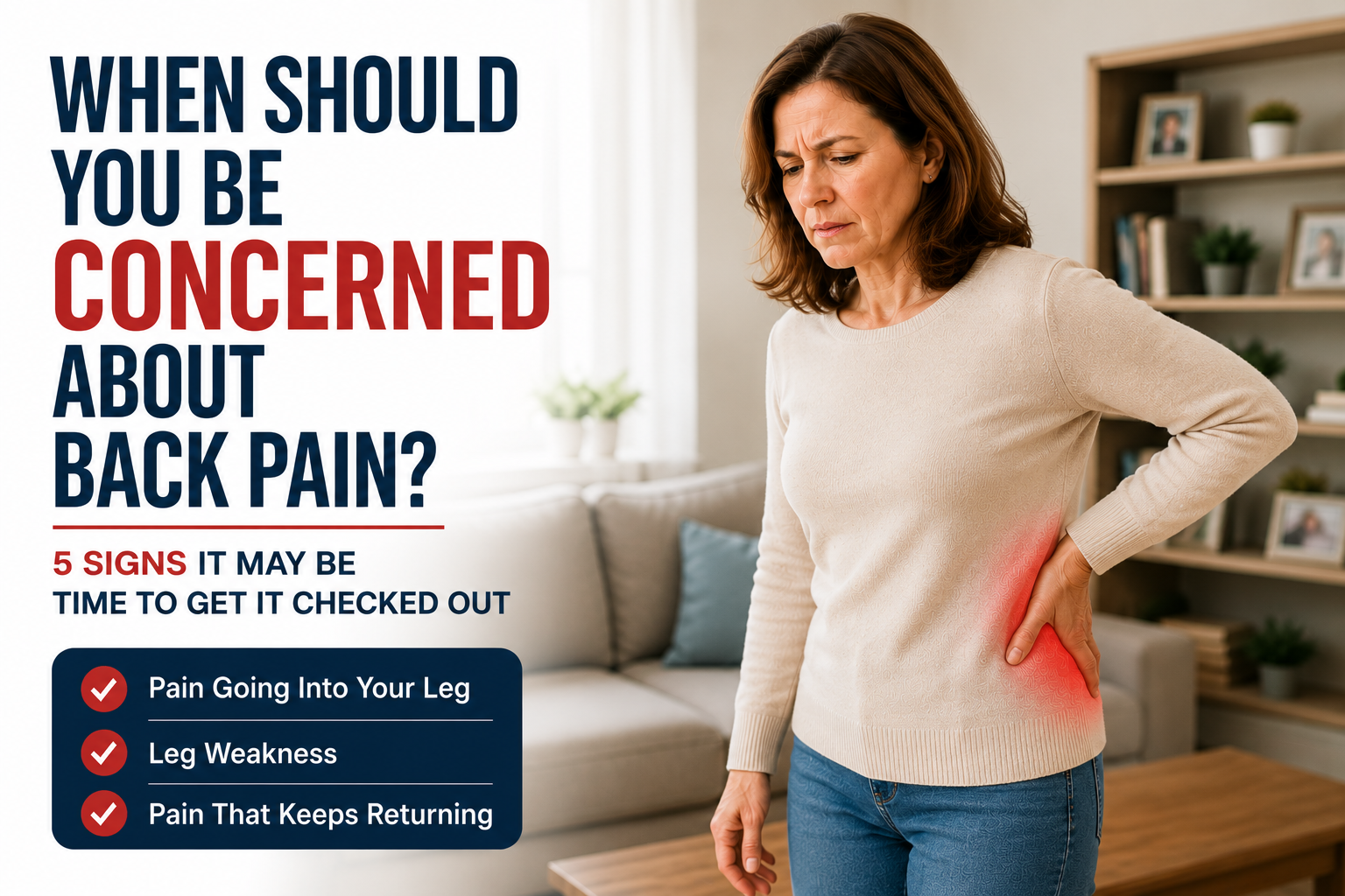 Woman with back pain